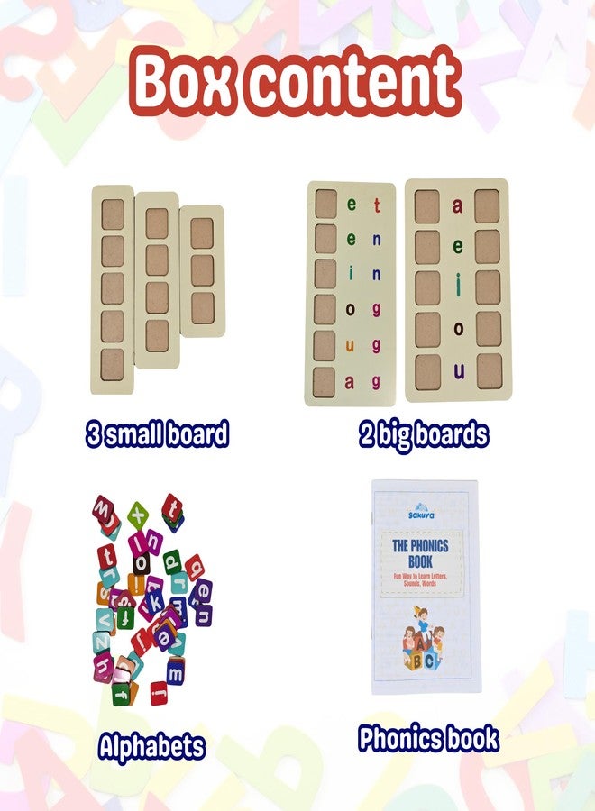 Sakuya Hands-On Phonics Kit for Kids | Games for Kids | Letter and Spelling Game | Durable Letter Tiles | Early Development Game, and Engaging Cognitive Development Activities - Image 5